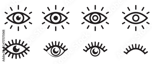 Eye password hidden view private vector icon. Hidden eye password look web icon design