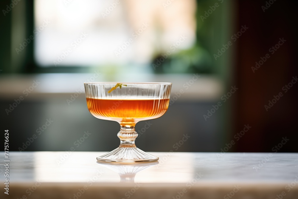 closeup of manhattan cocktail in coupe glass closeup of manhattan cocktail in coupe glass