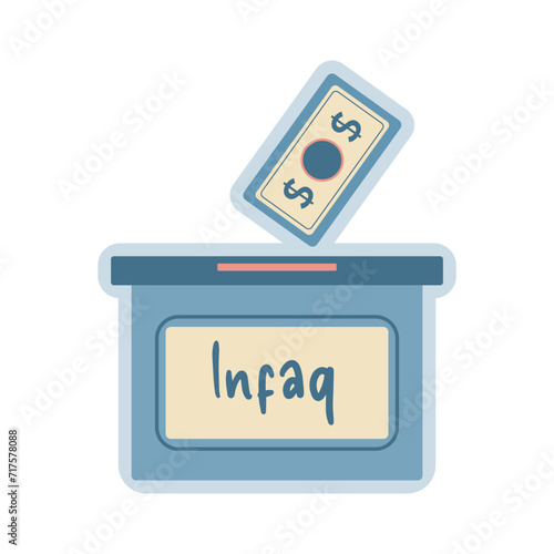 Ramadhan theme clip art vector infaq charity
