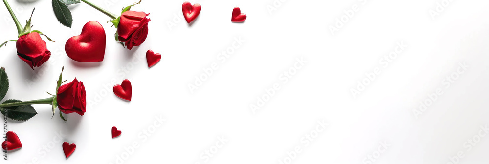 Valentine's day greeting banner with copyspace for text