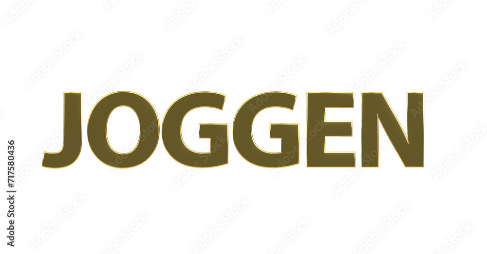 Joggen, Laufen, Fitness, Sport, Bewegung, Gesundheit, Ausdauer - goldene plakative 3D-Schrift, Freisteller, Rendering
Joggen, Laufen, Fitness, Sport, Bewegung, Gesundheit, Ausdauer - goldene plakative 3D-Schrift, Freisteller, Rendering