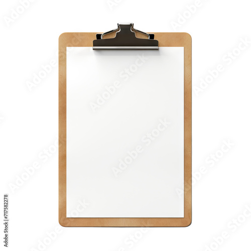 Blank paper clipboard cut out