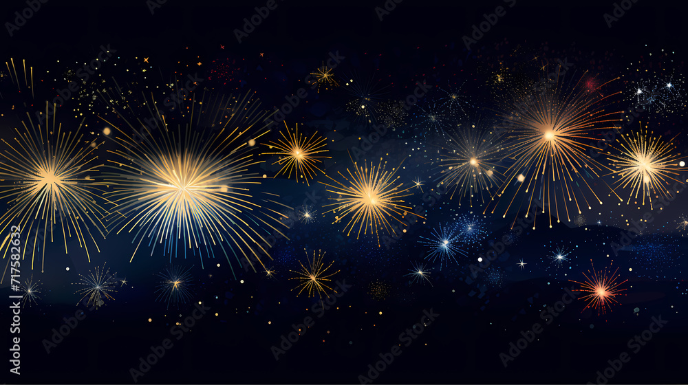 Happy New Year, burning fireworks with bokeh light background Happy New Year, burning fireworks with bokeh light background