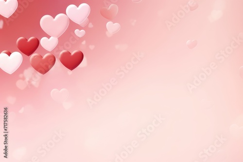 Heartfelt Elegance Pink and Red Hearts Soaring in Valentine's Day Design © RizArt