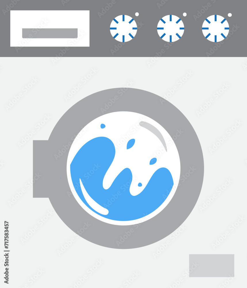 Clothes washing machine flat vector icon Clothes washing machine flat vector icon