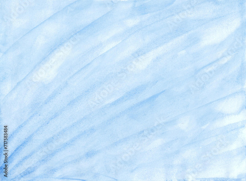 Watercolor painting of winter concept. Abstract winter background. blue background. copy space for the text. Hand painted texture style.