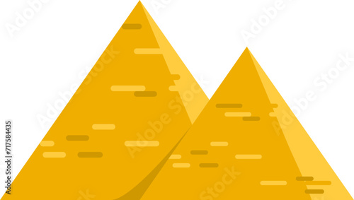 Pyramids of Giza flat vector illustration