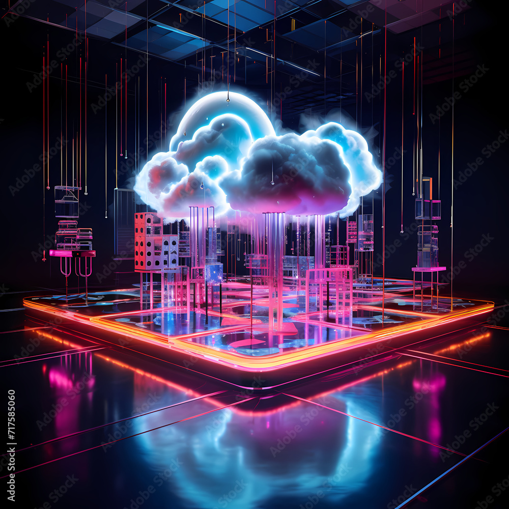 Neon Cloud Core: The Pulsing Heart of Cyber Data