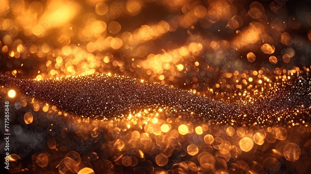 Sparkle with festive charm as golden glitter is artfully scattered, amplifying the image's elegant allure.