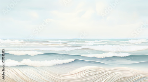 Ethereal Modern Beach Patterns Coastal Bliss Background Ai Generative