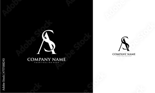 SA or AS initial logo concept monogram,logo template designed to make your logo process easy and approachable. All colors and text can be modified.