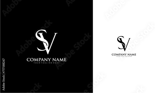 SV or VS initial logo concept monogram,logo template designed to make your logo process easy and approachable. All colors and text can be modified.