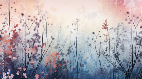 Ethereal Modern Nature Love Patterns Natures Bliss Background Ai Generative