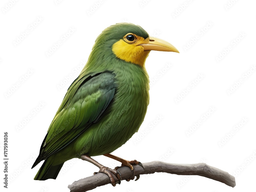 Illustration Design Of Image Green Bird    