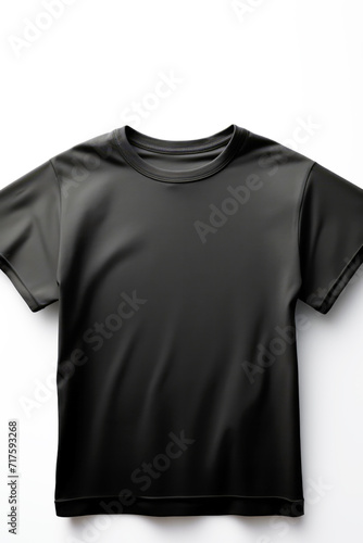 Sleek Black T-shirt on White