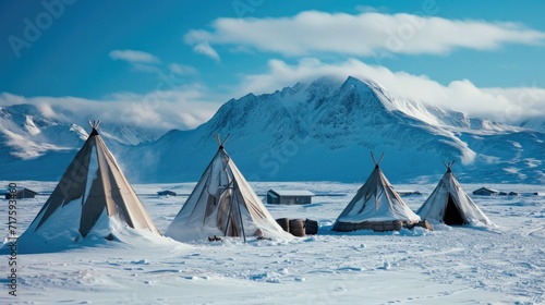 Traditional Tents in Arctic Wilderness © Evon J