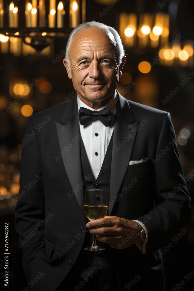 Philanthropist at a black-tie fundraising gala to support medical research and innovation, Generative AI Philanthropist at a black-tie fundraising gala to support medical research and innovation, Generative AI