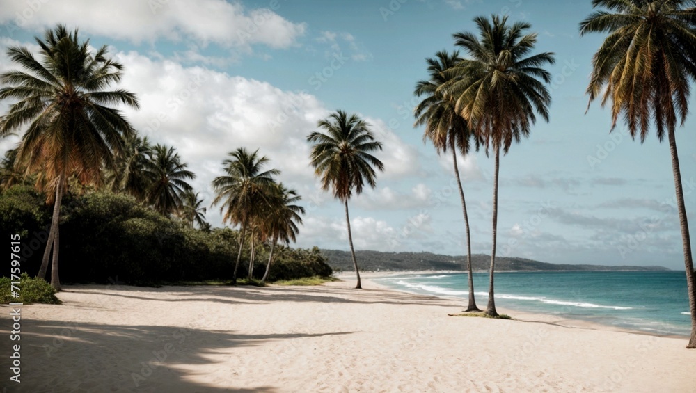 Fototapeta premium palm tree on the beach