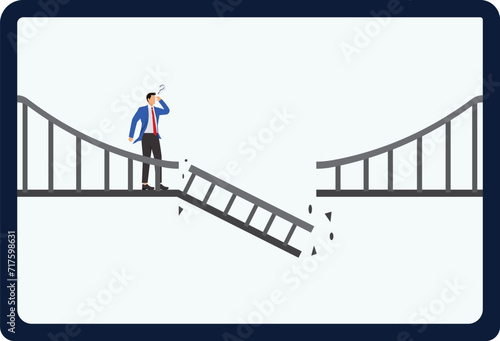 Destruction, Bridge Built Structure, Breaking, Demolished, Ruined, Businessman