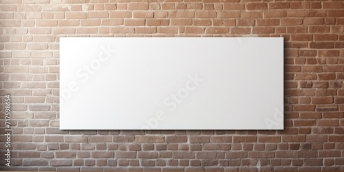 Wallpaper Mural A blank white canvas ready for artwork, displayed against an exposed brick wall. Torontodigital.ca