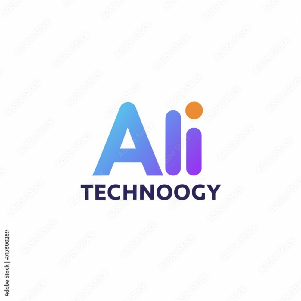 Ai technology logo design with technology symble AI technology logo