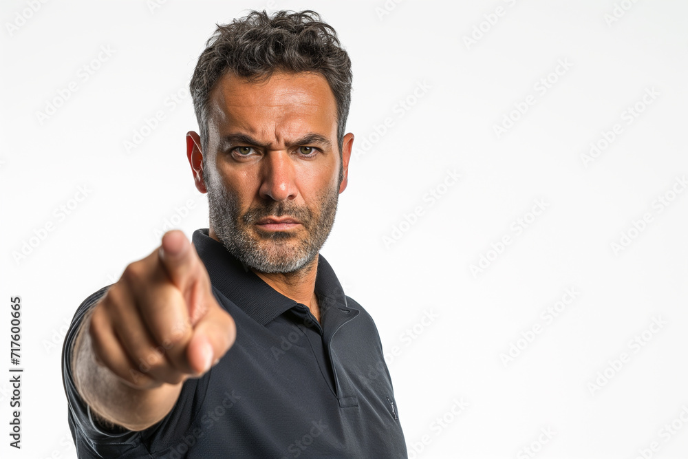 The football referee on white background The football referee on white background