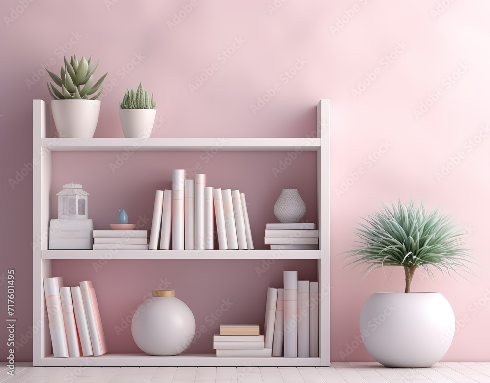 A bookshelf attached to the wall with rows of books inside A bookshelf attached to the wall with rows of books inside