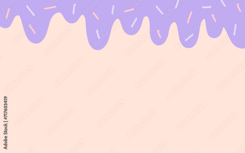 Background with donut glaze. pastel colorful. Pattern design for banner, poster, card, postcard, cover, brochure. Vector illustration	