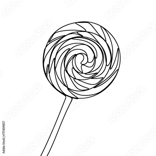 Lollipop one line art