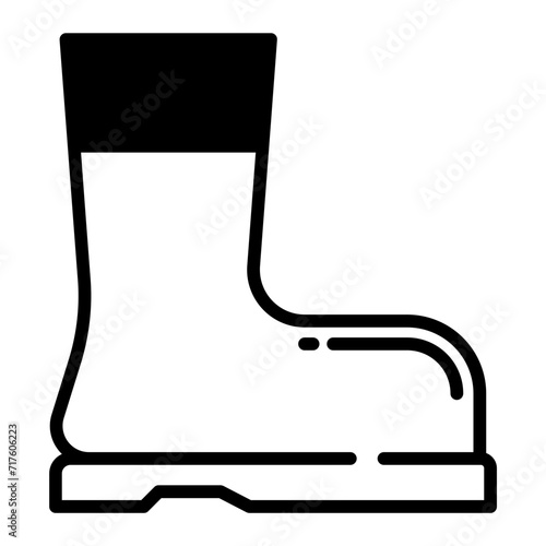 stud shoe glyph and line vector illustration