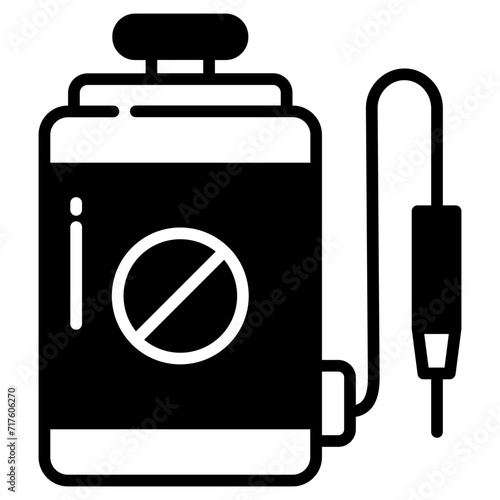 Pesticides glyph and line vector illustration