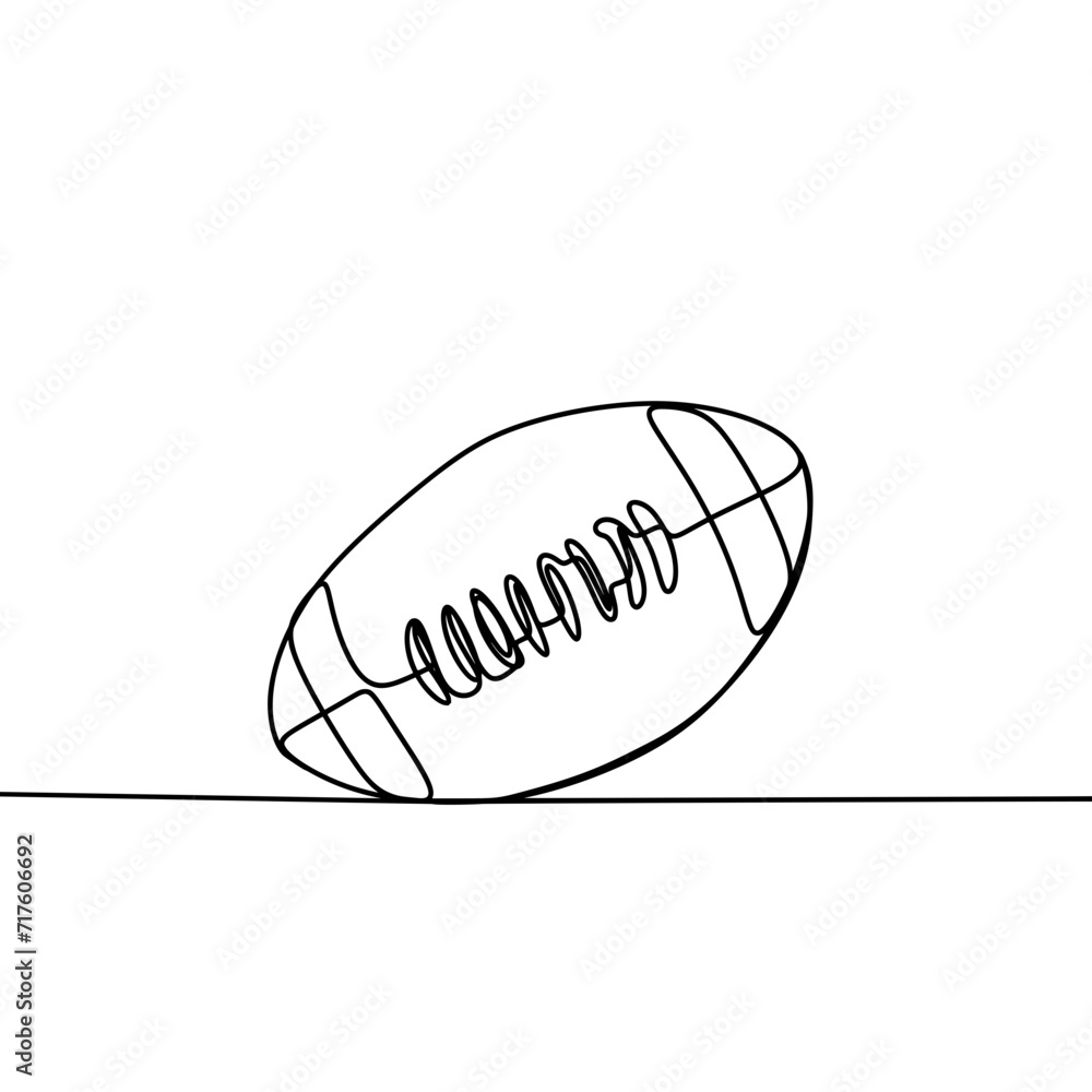American football one line drawing American football one line drawing