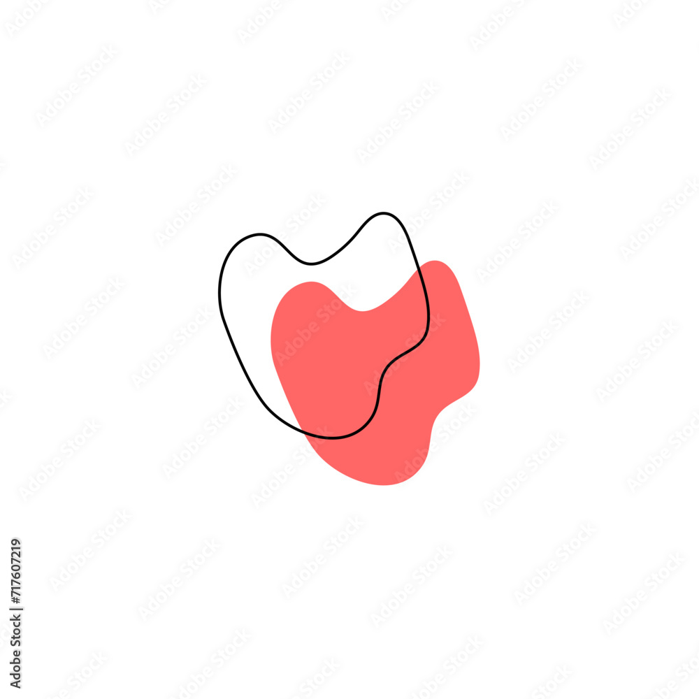 orange blob with outline person orange blob with outline person