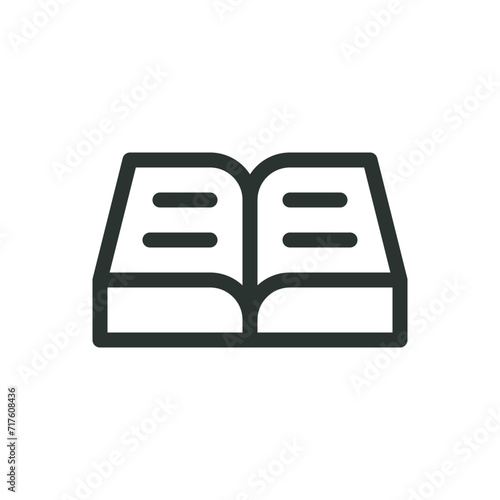 Medieval book isolated icon, medieval manuscripts breviary vector symbol with editable stroke photo