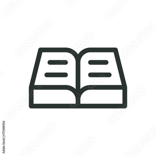 Medieval book isolated icon, medieval manuscripts breviary vector symbol with editable stroke