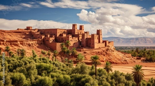 Kasbah in Ait-Ben-Haddou, a Historic Bergdorf in Morocco's Atlas Mountains photo