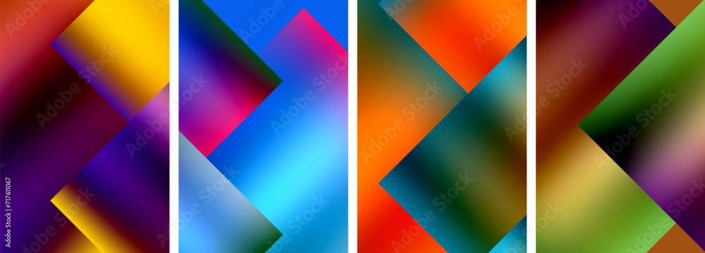 Colorful metal square abstract poster backgrounds Colorful metal square abstract poster backgrounds