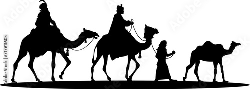 Wise Men In Camels Silhouettes