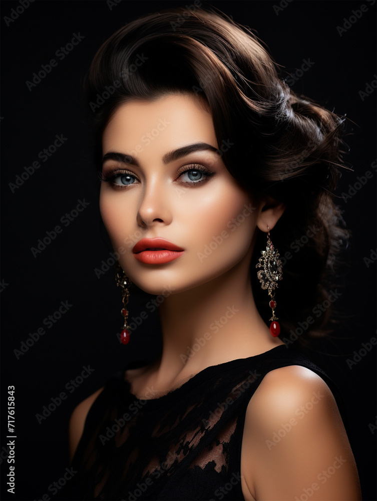 portrait of a woman with hair generative ai portrait of a woman with hair generative ai