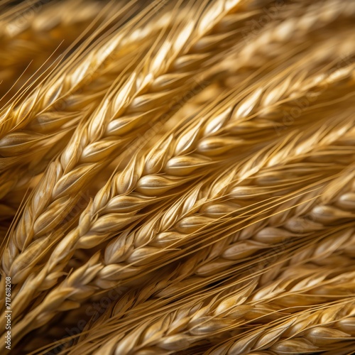 ears of golden wheat close up photo