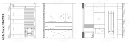 Drawings for interior and architectural design Business sector for construction decorating