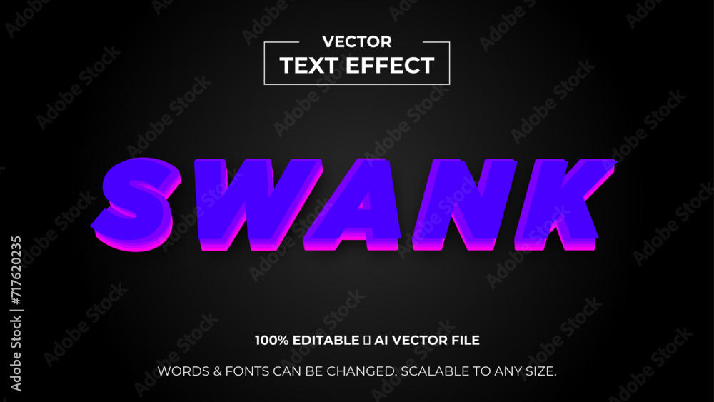 3d text effect background. Editable text style effect. vector editable font for graphic tee, banner, poster, post, cover, flyer, brochure, card, backdrop, social media or logo. vector illustration