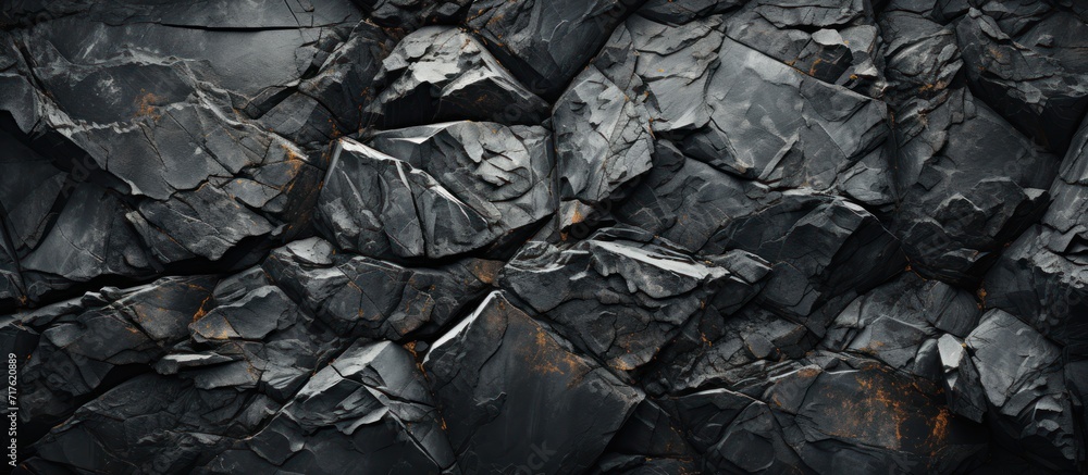 Volumetric black stone background