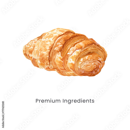 Hand drawn vector illustration of pastry