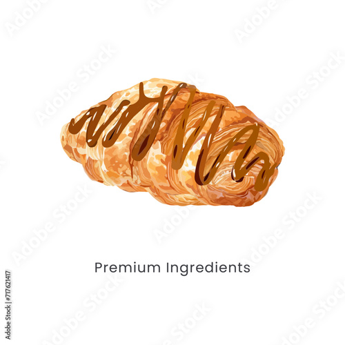 Hand drawn vector illustration of pastry