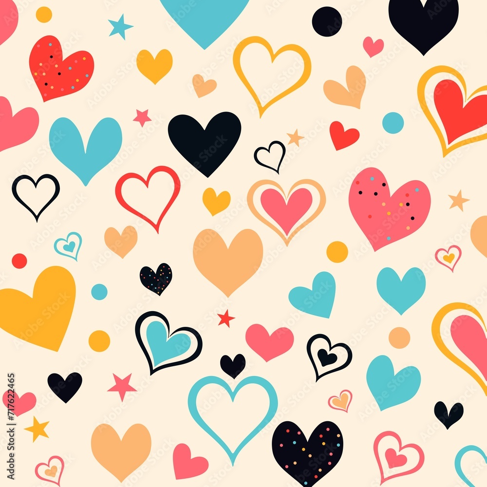 Valentines Day Background With Hearts Pattern  1