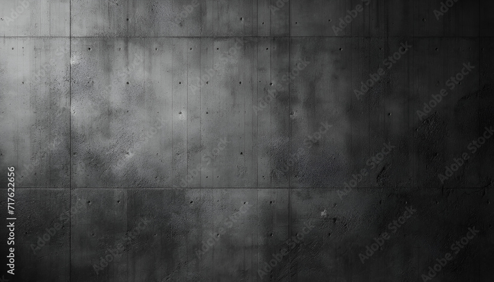 Obraz premium Black wall texture rough background dark . concrete floor. Generative AI.