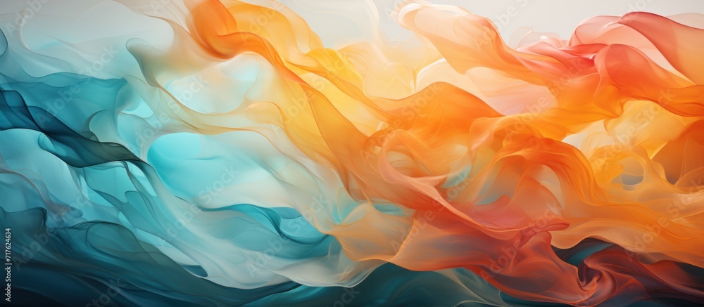 Blue orange yellow abstract background