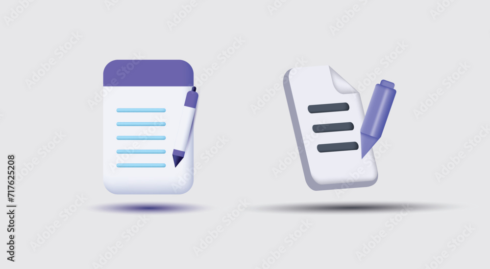 3d Copywriting, notepad, writing on document, note taking, project plan concept. Cartoon icon minimal style. 3d render illustration
3d Copywriting, notepad, writing on document, note taking, project plan concept. Cartoon icon minimal style. 3d render illustration