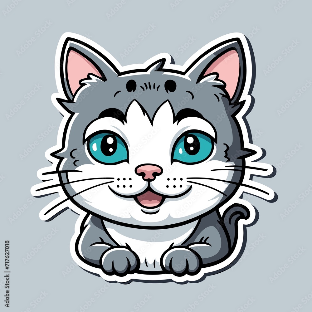 An illustration image featuring delighted cats. An illustration image featuring delighted cats.